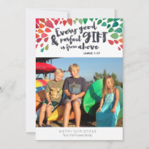 ジェームズ1:17宗教写真クリスマスカード