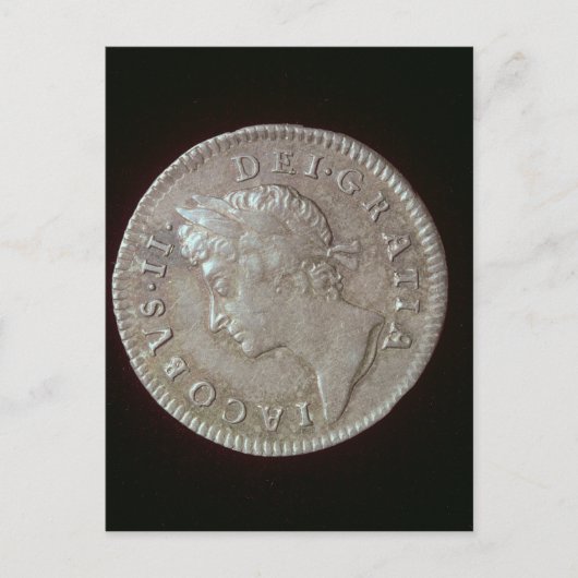 ジェームズ2世の硬貨 ポストカード (正面)