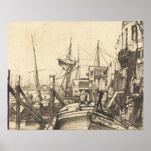 ジェームズ・アボット・マクニール・ウィスラー – ライムハウス ポスター (正面)