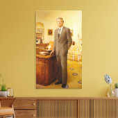 ジェームズ・アール・カーター色彩の鮮やか米大統領ポートレート キャンバスプリント (インサイチュ (リビング))