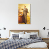 ジェームズ・アール・カーター色彩の鮮やか米大統領ポートレート キャンバスプリント (インサイチュ (寝室))