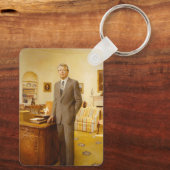 ジェームズ・アール・カーター色彩の鮮やか米大統領ポートレート キーホルダー (裏面)
