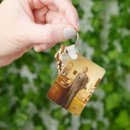 ジェームズ・アール・カーター色彩の鮮やか米大統領ポートレート キーホルダー