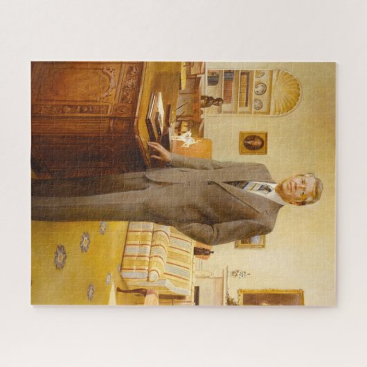 ジェームズ・アール・カーター色彩の鮮やか米大統領ポートレート ジグソーパズル (横)