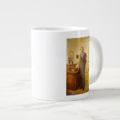 ジェームズ・アール・カーター色彩の鮮やか米大統領ポートレート ジャンボコーヒーマグカップ (正面右)