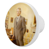 ジェームズ・アール・カーター色彩の鮮やか米大統領ポートレート セラミックノブ (右)