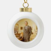 ジェームズ・アール・カーター色彩の鮮やか米大統領ポートレート セラミックボールオーナメント (正面)