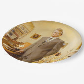 ジェームズ・アール・カーター色彩の鮮やか米大統領ポートレート ペーパープレート (アングル)