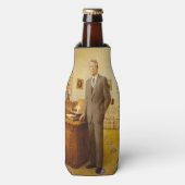 ジェームズ・アール・カーター色彩の鮮やか米大統領ポートレート ボトルクーラー (ボトル正面)