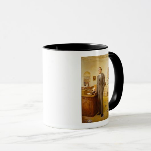 ジェームズ・アール・カーター色彩の鮮やか米大統領ポートレート マグカップ (正面右)