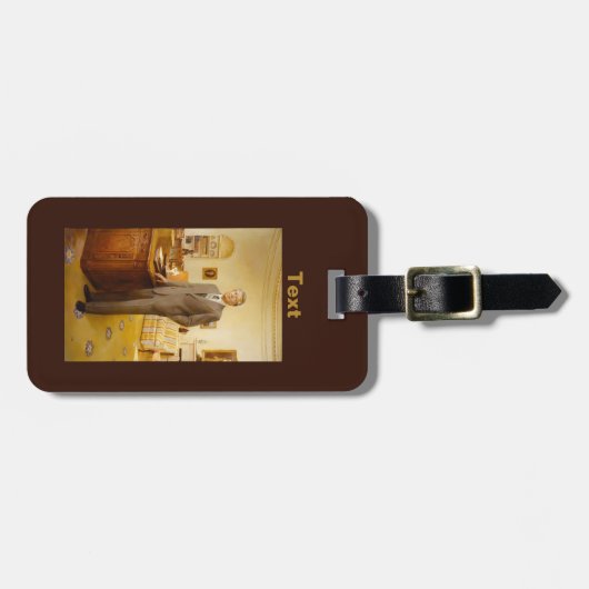 ジェームズ・アール・カーター色彩の鮮やか米大統領ポートレート ラゲッジタグ (正面横)