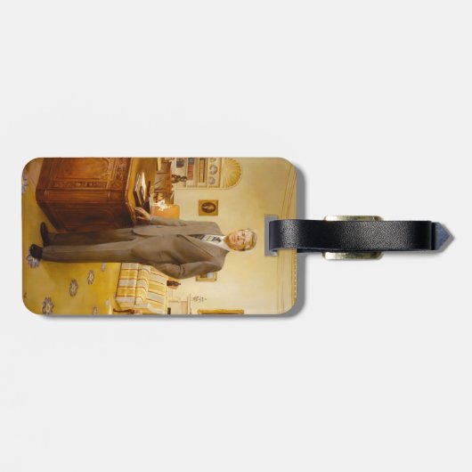 ジェームズ・アール・カーター色彩の鮮やか米大統領ポートレート ラゲッジタグ (裏面横)