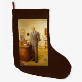 ジェームズ・アール・カーター色彩の鮮やか米大統領ポートレート ラージクリスマスストッキング (正面)