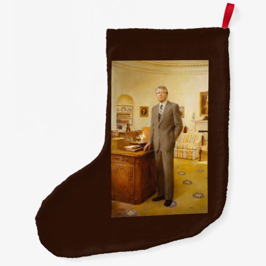 ジェームズ・アール・カーター色彩の鮮やか米大統領ポートレート ラージクリスマスストッキング (裏面)