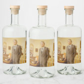 ジェームズ・アール・カーター色彩の鮮やか米大統領ポートレート リキュールボトルラベル (ボトル)