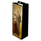 ジェームズ・アール・カーター色彩の鮮やか米大統領ポートレート ワインギフトバッグ (正面アングル)