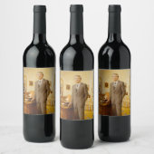 ジェームズ・アール・カーター色彩の鮮やか米大統領ポートレート ワインラベル (ボトル)