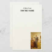 ジェームズ・アール・カーター色彩の鮮やか米大統領ポートレート 便箋 (正面/裏面)