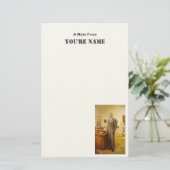 ジェームズ・アール・カーター色彩の鮮やか米大統領ポートレート 便箋 (スタンド正面)