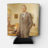 ジェームズ・アール・カーター色彩の鮮やか米大統領ポートレート 缶クーラー (正面)