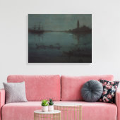ジェームズ・ウィスラー - ノクターン: ヴェネツィアのラグーン キャンバスプリント (インサイチュ (リビング))