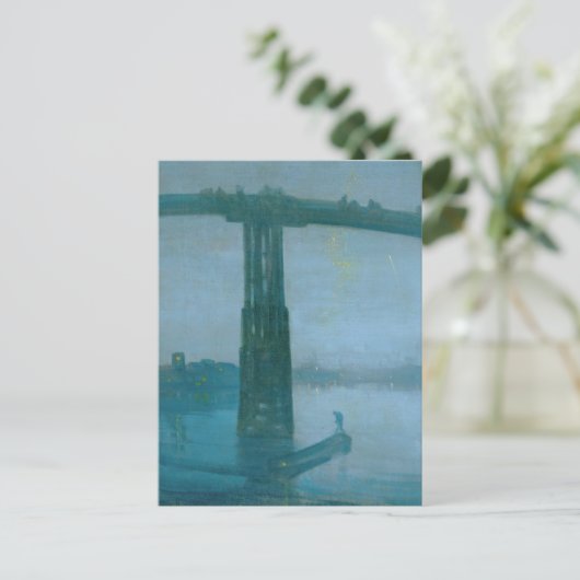 ジェームズ・ウィスラー - ノクターン、旧バターシー橋 ポストカード (スタンド正面)