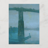 ジェームズ・ウィスラー - ノクターン、旧バターシー橋 ポストカード (正面)