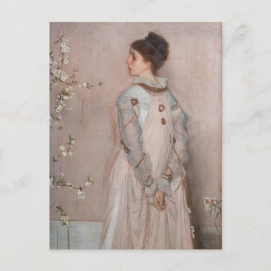 ジェームズ・ウィスラー - 肉色とピンクの交響曲 ポストカード (正面)