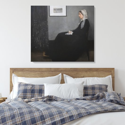 ジェームズ・ウィスラー - 肖像画の母 キャンバスプリント (インサイチュ (寝室))