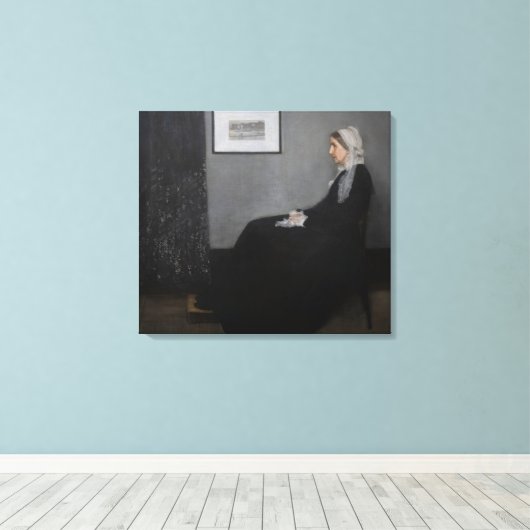 ジェームズ・ウィスラー - 肖像画の母 キャンバスプリント (インサイチュ (ウッドフロア))