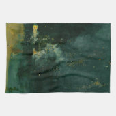 ジェームズ・ウィスラー - 黒と金の夜 キッチンタオル (横)