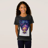 ジェームズ・ウェッブ宇宙望遠鏡のイラストアート Tシャツ (正面フル)