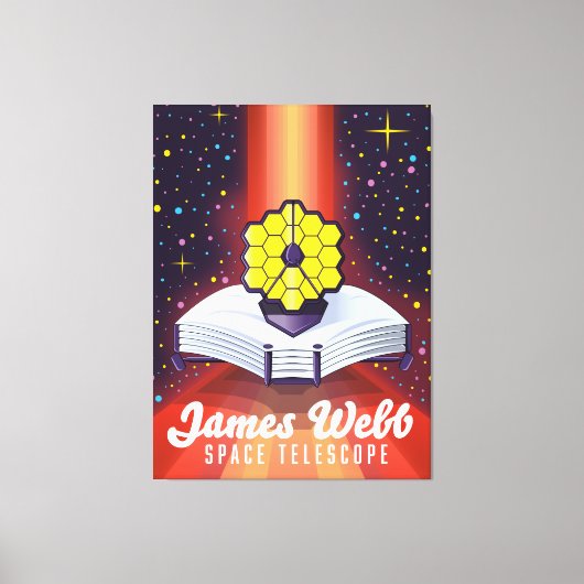 ジェームズ・ウェッブ宇宙望遠鏡 キャンバスプリント (正面)
