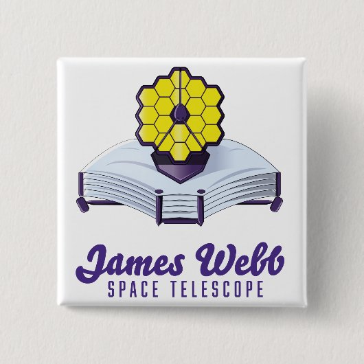 ジェームズ・ウェッブ宇宙望遠鏡 バッジ 缶バッジ (正面)