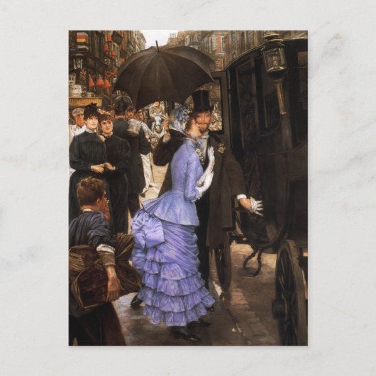 ジェームズ・ティストが花嫁付き葉書を書いた ポストカード (正面)