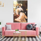 ジェームズ・ティソットの「政治の淑女」ヴィンテージ・ヴィクトリアン時代 キャンバスプリント (インサイチュ (リビング))