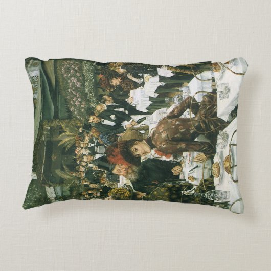 ジェームズ・ティソットの「画家の淑女たち」- ヴィンテージ・アート アクセントクッション (裏面)