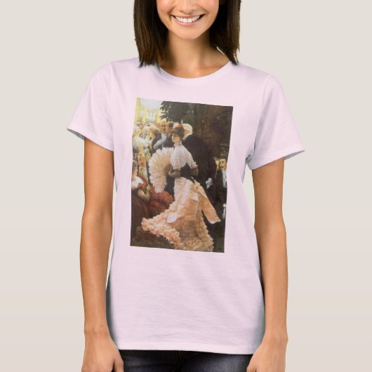 ジェームズ・ティソ「政治家夫人」ヴィクトリア朝アンティーク Tシャツ (正面)