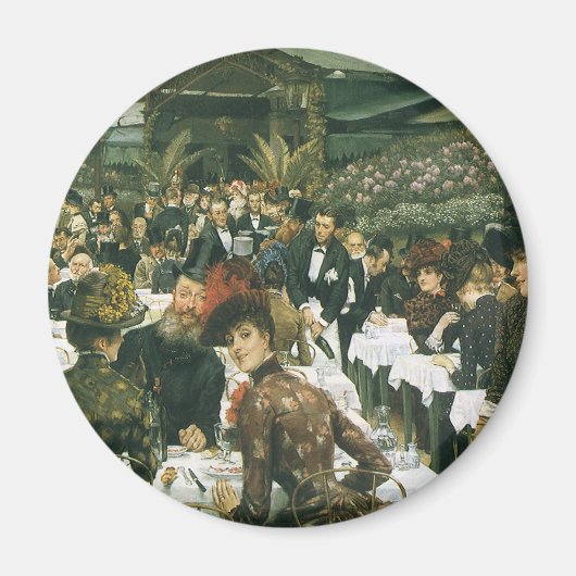 ジェームズ・ティソ「画家の淑女たち」ヴィンテージアート マグネット (正面)