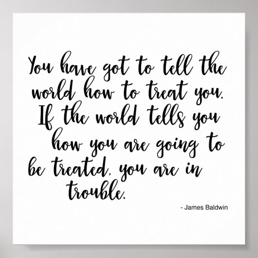 ジェームズ・ボールドウィンのポスター引用 ポスター (正面)