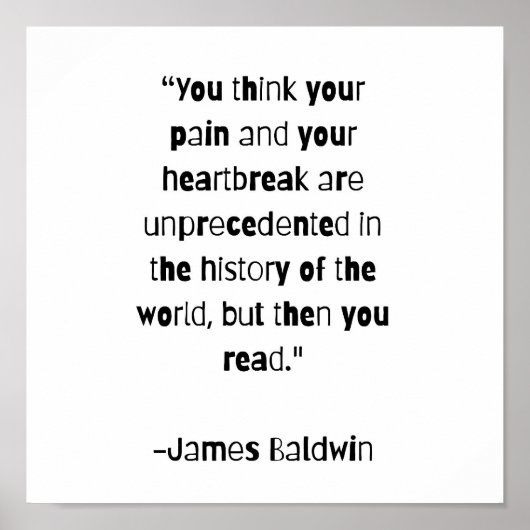 ジェームズ・ボールドウィン引用文ポスター ポスター (正面)