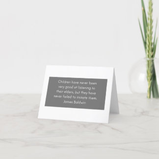 ジェームズ·ボールドウィン·やる気を起こさせるノート·カード サンキューカード