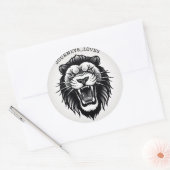 ジェームズ・マイケル・ミラーによるステッカーのドリームキャッチャー ラウンドシール (封筒)