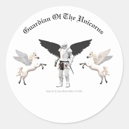 ジェームズ・マイケル・ミラーによるステッカーのドリームキャッチャー ラウンドシール (正面)