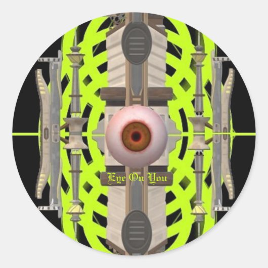 ジェームズ・マイケル・ミラーによるステッカーのドリームキャッチャー ラウンドシール (正面)