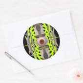 ジェームズ・マイケル・ミラーによるステッカーのドリームキャッチャー ラウンドシール (封筒)