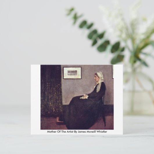 ジェームズ・マクニール・ウイスラーの芸術家の母 ポストカード (スタンド正面)