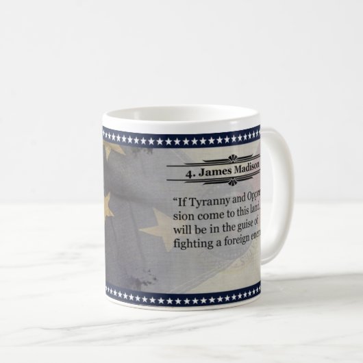 ジェームズ・マディスンの歴史的マグ コーヒーマグカップ (正面右)