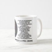 ジェームズ・マディスンの知識は永久に無知を支配します コーヒーマグカップ (正面右)