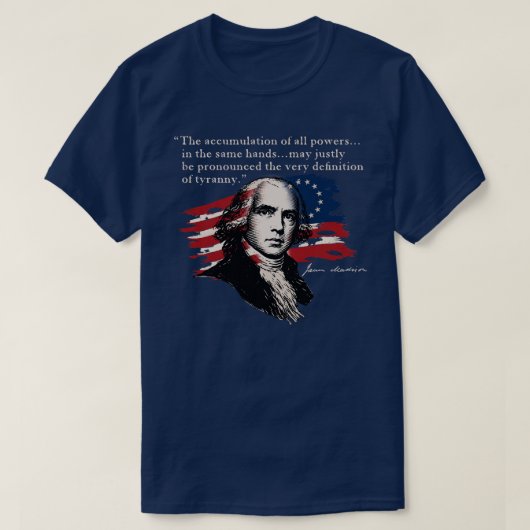 ジェームズ・マディソン Tシャツ (デザイン正面)